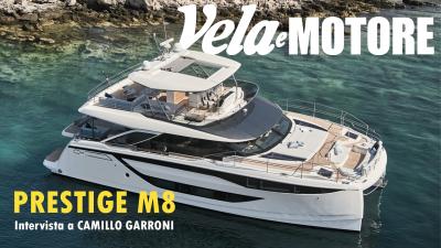 Prestige M8: tour a bordo e intervista a Camillo Garroni, progettista del catamarano ammiraglia di Prestige