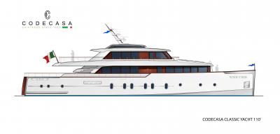 Studio NAMES firma il nuovo Codecasa Classic Yacht 110’ F80