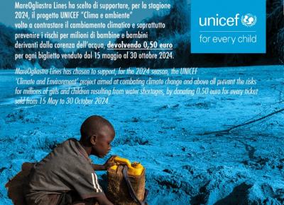 MareOgliastra Lines supporta UNICEF